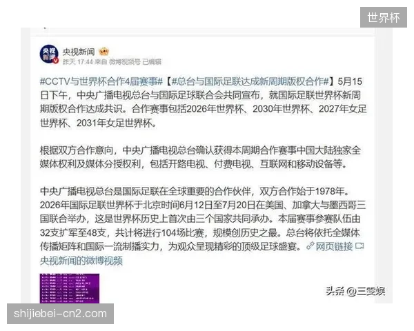国际足联版权分发协议未落实地，世界杯各平台间为何缺乏协同分发标准